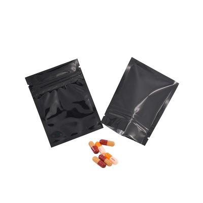 China Barrier Small Mini Coin Foil Zipper Food Pouches Capsule 2x3 inches Mylar Bags Sample Pouches Smell Proof Packaging Plastic Bags for sale