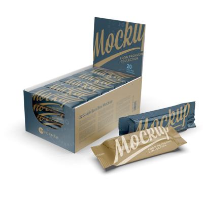 China Supermarket Retail Display Chocolate Bar Promotion Recyclable Printed Energy Bars Printing Packaging Paper Boxes for sale