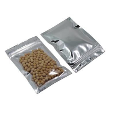 China Clear Silver Resealable Hermetic Mylar Barrier Bags Heat Seal 3.3x5.5inch Aluminum Foil Packaging Plastic Bag Zipper Mylar Lock Bags for sale