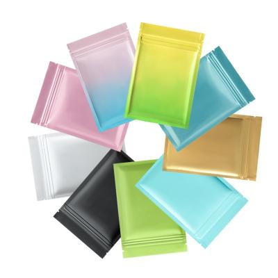 China Barrier Glossy Zip Lock Bags Clear Mylar Pin Bags Cosmetics Travel Set Packaging Mylar Zipper Rings Collar Bags With Clear Window for sale