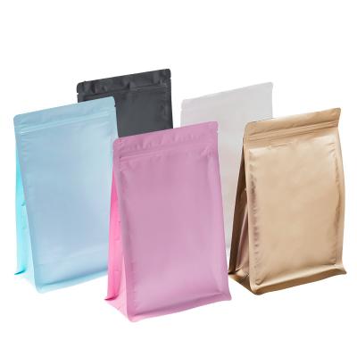 China Barrier Flat Bottom Coffee Summer Pouch Bag With Zipper And Valve 250g 500g Coffee Beans 1 Kg Pouches for sale