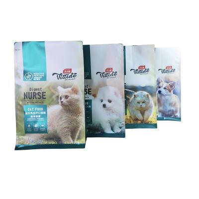 China Plastic Barrier Zipper Dog Food Custom Printed Packaging Bag Resealable Zipper Treats Chicken Beef Rack Up Pouches for sale