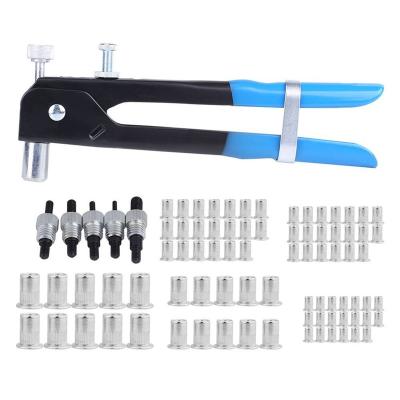 China Riveter Set Noise Resistant Rivet Gun And Blind Rivets 86Pcs Kit Hand Tools WJ2015 Assortment for sale