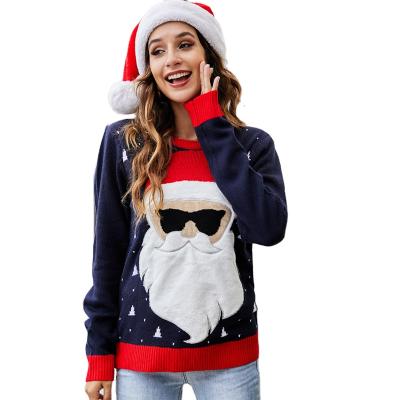 China Wholesale QUICK DRY Women's Cute Casual Round Neck Sweater Knitted Ugly Christmas Sweater for sale