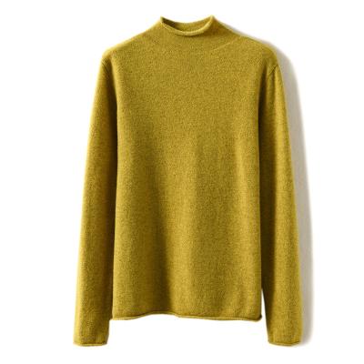 China Winter Hot Sale Women's Korean Style Cashmere Sweater Solid Color Breathable Basic Pullover Lightweight Sweater for sale