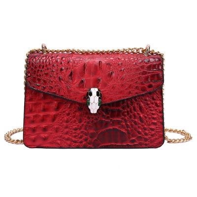 China 2021 Latest Lady Handbags Crocodile Skin Bag Luxury PU Leather Shoulder Bag For Woman for sale