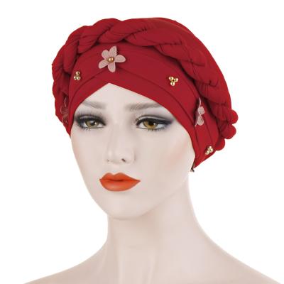 China Wholesale Classic High Quality Fashion Turban Hijab Hat Plain Islamic Muslim Headwear Headscarf For Women for sale