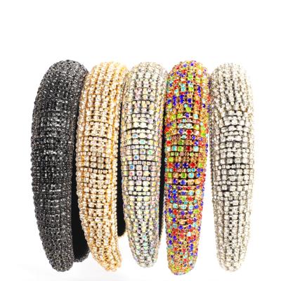 China 2021 Hot Selling Luxury High Quality Luxury Rhinestone Elastic Hair Bands For Women for sale