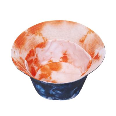 China Custom Picture Wholesale Fashion Embroidery Double Sided Tie Dye Logo Bucket Hat For Man And Women for sale