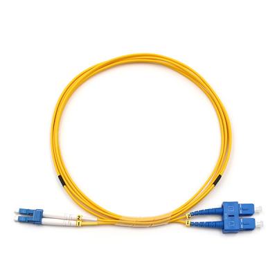 China LC UPC To SC UPC Patch Cord , Duplex Single Mode OS2 Fiber Cable 2.0mm for sale