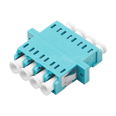 China LC UPC To LC UPC OM3 Adapter , Multimode Quad Plastic Optical Fiber Coupler for sale