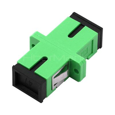 China Green SC APC To SC APC Adapter , FTTX SC Simplex Single Mode Adapter for sale