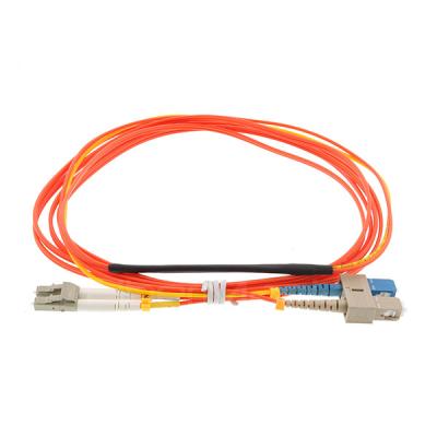 China LC To SC OM1 Mode Conditioning OFNR Fiber Optic Patch Cable Orange for sale