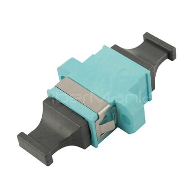 China MTP/MPO Multimode Simplex Adapter mit SC Footprint Aqua zu verkaufen