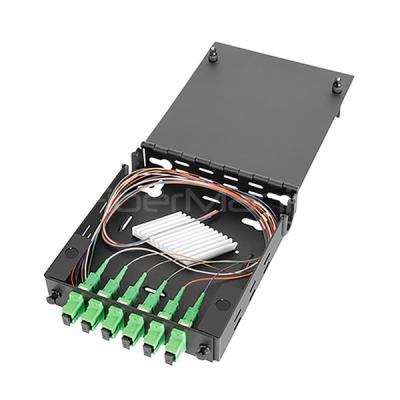 China Wandbaufasergehäuse mit Splißmodul und 6-Ports SC/APC LGX-Adapter-Panel zu verkaufen