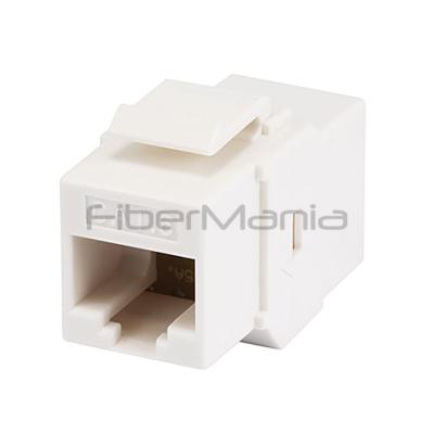 China Onbeschermde RJ45 Cat6 Inline Coupler Type Keystone Jack Witte of zwarte ABS behuizing Te koop