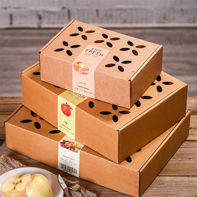 China China Supplier Recyclable Apple Fruit Packaging Dry Boxes Fruit Box For Pear / Cherry / Strawberry for sale