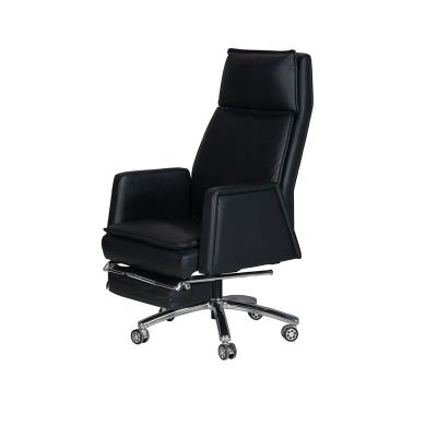 China Modern Luxury Executive Specification Adjustable Sled Base PU Leather Office High Back Chair (Height) for sale