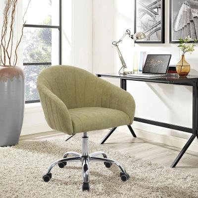 China Home Furniture Colorful Upholstered Soft Fabric Swivel Lift Office Chair (Height) Adjustable With Wheels for sale