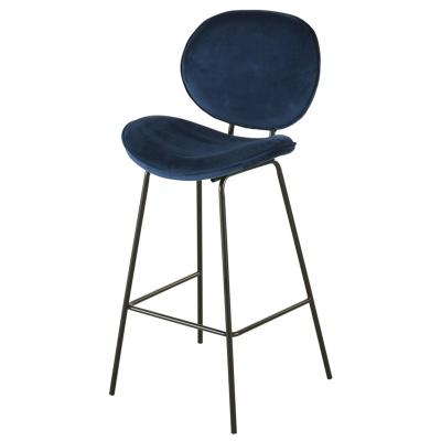 China Modern Ergonomic Modern Metal Frame High Canvas Cover Bar Chair For Breakfast Cafe Room Bar Stool The Counter for sale