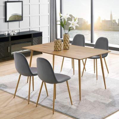 China Stable Cheap Luxury Furniture Modern Factory Price MDF Dining Set With 6 Chairs Dining Table for sale