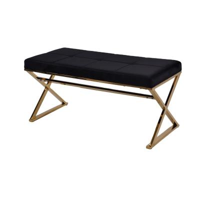 China Cheap Velvet Sofa Stool Goods Bench Stool Bench Chair Bench Stool Black Stool Luxury Sofa for sale