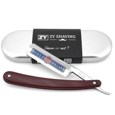 China Wholesale Gold Dollar 200# Single Blade Folding Barber Cut Throat Shaving Razor for sale