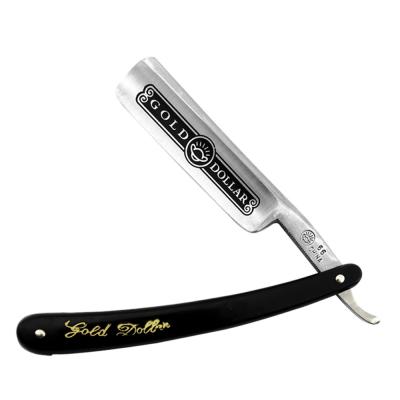 China Gold Dollar 66 Single Blade Gold Dollar Throat Folding Straight Razor Cut Single Blade Barber Shaving Straight Razor for sale