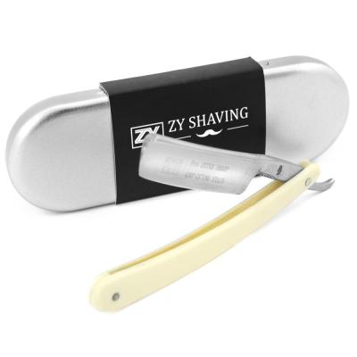 China ZY Single Blade Shave Barber Shaving Straight Razor Barber Shop Salon Ready Folding Knife for sale