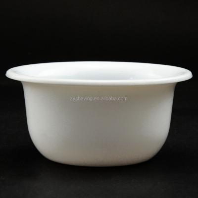 China Stylish White Plastic Bowl Cup for Men Shaving Rich Foam Lather Barber Salon for sale