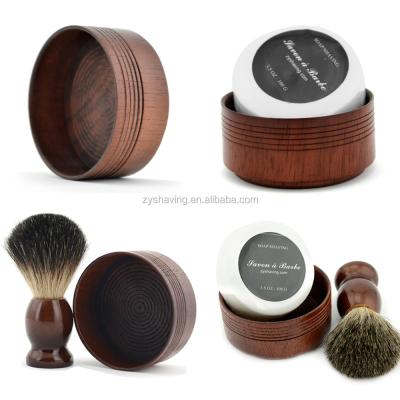 China Hign Quality Wooden Shaving Brush Soap Cup Wooden Bowl for sale