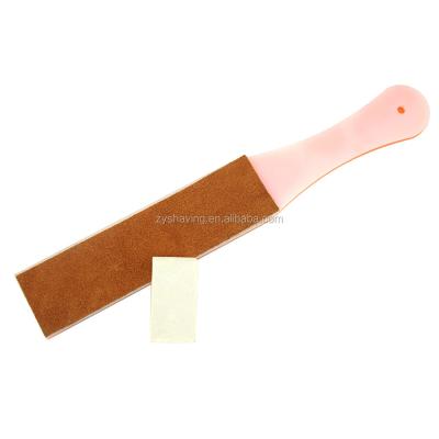 China ZY Genuine Leather Compound Board And Leather Sharpening Leather For Straight Razors With Polishing Paste Cut Throat Razor for sale