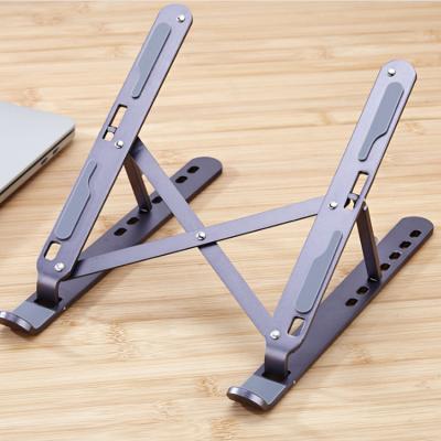 China (Size) Adjustable Laptop Stand Non-slip Aluminum Laptop Stand Adjustable Lifting Cooling Portable Foldable Stand for sale