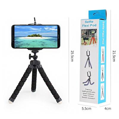 China PORTABLE Mobile Phone Holder Mini Flexible Sponge Octopus Tripod Flexible Tripods Bracket For iPhone/Samsung Huawei Cell Phone for sale