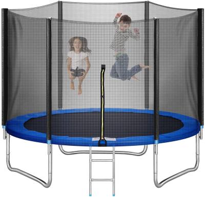 China With Protective Net 10FT Trampoline With Safety Fence Rebound Net Combo Jump Fitness PVC Spring Outdoor Cover Padding Kids Trampoline for sale