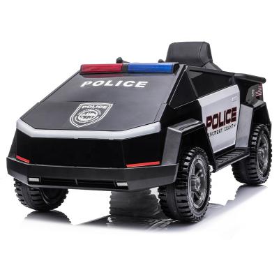 China Ride On Toy Newest 12v Eva Wheel Baby Police Pick Up Electric Children Car Plastic Ride On Toy Car for sale