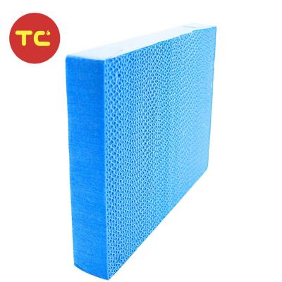 China High Efficiency And Strong Water Absorption Customized Air Humidifier Filter Humidifier Filter Blue Nonwoven Material For Humidifier Evaporate Water Panel Filter for sale