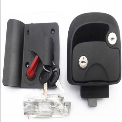 China Polar Black RV Boat Bus RV Travel Trailer Entry Door Lock Paddle Deadbolt for sale