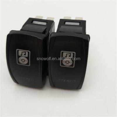 China ABS Waterproof IP66 Off-Road Vehicle and Boat Switch 20 Amp 12 Volt or 10 Amp 24V 5 Pin Rocker Switch ON-OFF for sale