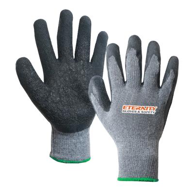 China Durable 10 G 2 Yarn Flexible Gray Latex Coating Gloves for Masonry Worker en venta