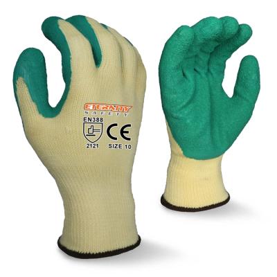 China 10G Cotton Lining Flexible Knitting Comfortable Breathable Latex Coated Heavy Duty Work Gloves for sale