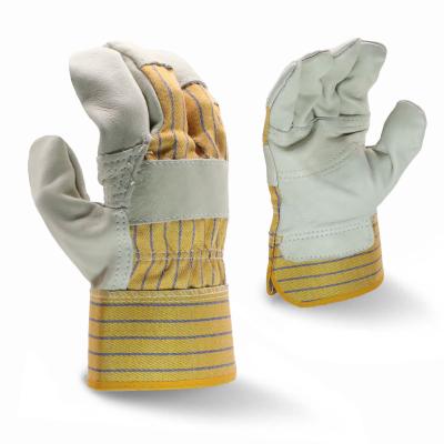 China Softness Wholesale Cheap High Quality Grain Leather Work Gloves For Construction for sale