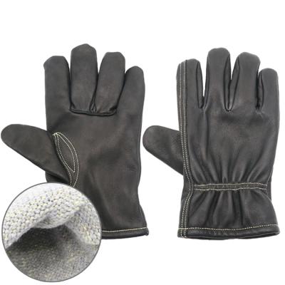 China High Quality Smooth Cut Anti Oil Resistant Safety Leather Work Gloves for sale