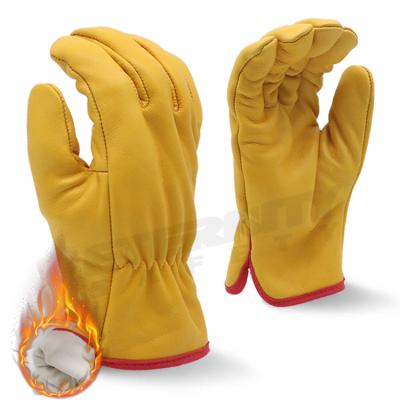 China High Quality Motor Work Heat Resistant Insulated Leather Welding Gloves For Men for sale