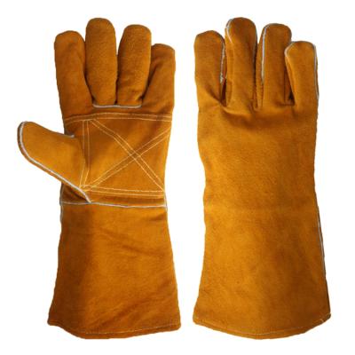 China Heat Resistant Leather Welding Working Gloves For Stick, MIG And TIG Welders for sale