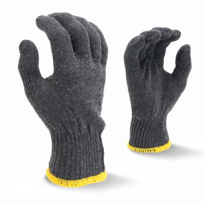 China Polyester Flexible Gray Cotton Blend Twine Knitted Hand Gloves for sale