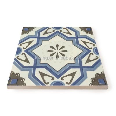 China Rustic blue decorative design flower milan tile villa natura tiles wal tile for sale