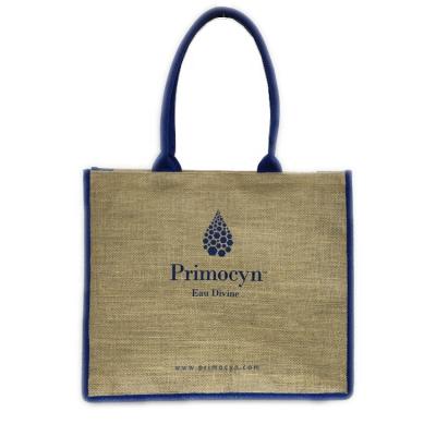 China Buy high quality printed Reclycled jute bag/luxury thick jute bag PVC laminated premium 50 jute tote bag /custom thick jute bag for sale