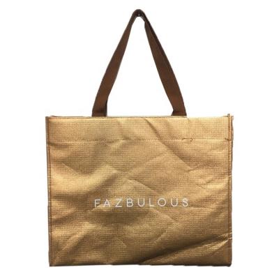 China Factory Custom PP Woven Handled Shopping Bag Nonwoven Laminated Nonwoven Tote Bag for sale