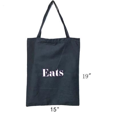 China Eco-friendly custom made eco-friendly factory twill black denim cotton shopping bag for promotional for sale